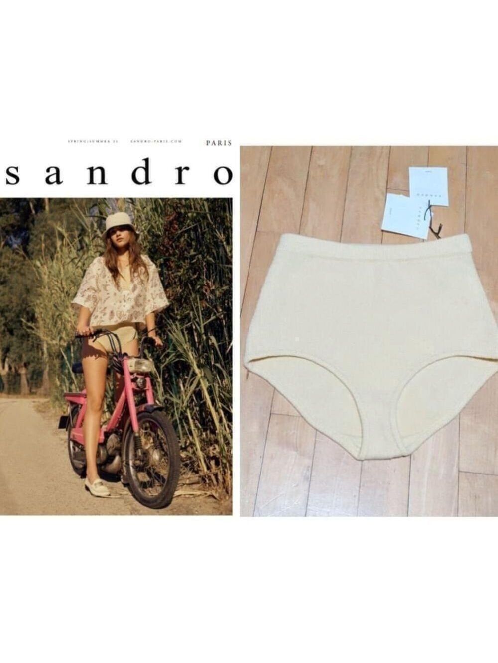 NWT Sandro | High Waisted Wool Knickers in Light Yellow